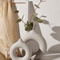 Wabiv Instagram-worthy donut-shaped unglazed vase