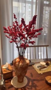 Wabiv Orange irregular-shaped vase