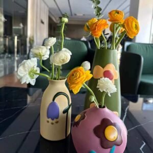 Painted pottery hand-painted flower vase