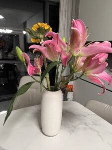 Wabiv Unglazed stenciled vase