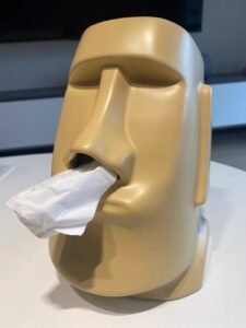 Moai Giant Stone Statue Ceramic Tissue Box