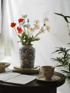 Wabiv Ice crackle blue and white porcelain vase