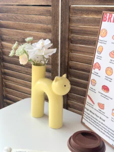 Wabiv Tubular Siamese Cat Flower Vase