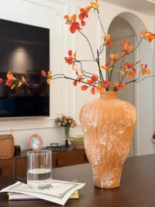 Wabiv Orange irregular-shaped vase