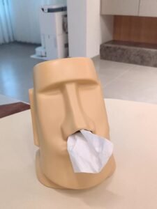 Moai Giant Stone Statue Ceramic Tissue Box
