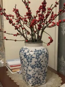 Wabiv Ice crackle blue and white porcelain vase