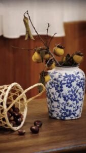 Wabiv Ice crackle blue and white porcelain vase