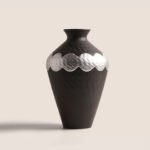 Wabi-Sabi Style Silver-Glazed Vase