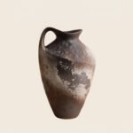 Wabiv vintage rustic textured pottery vessel for earthy wabi-sabi aesthetic