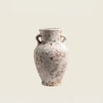 Elegant blue-and-white porcelain vase with misty abstract ink wash pattern