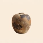Wabiv traditional wabi-sabi style rustic ceramic flower vase with organic shape