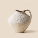 Wabiv creative snow wave textured single-handled ceramic vase