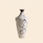 Wabiv artistic withered ink abstract ceramic vessel for contemporary decor