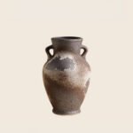 Wabiv vintage rustic textured pottery vessel for earthy wabi-sabi aesthetic