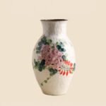 Wabiv gentle spring dawn glazed floral ceramic vessel for living room