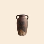Wabiv dry-glazed earthy ceramic flower vessel with textured natural finish
