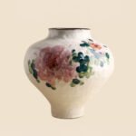 Wabiv gentle spring dawn glazed floral ceramic vessel for living room