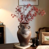 Wabiv vintage rustic textured pottery vessel for earthy wabi-sabi aesthetic