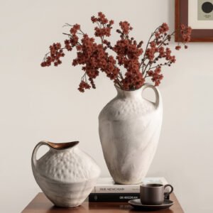Wabiv creative snow wave textured single-handled ceramic vase