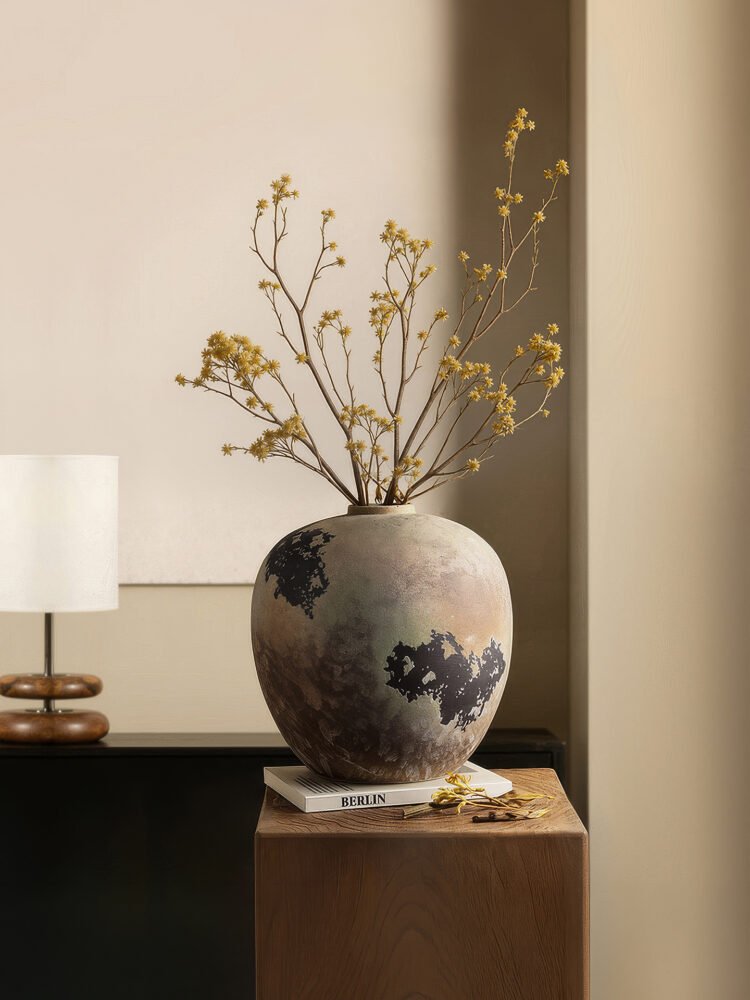 Wabiv Yunyin style minimalist floral ceramic vessels for serene spaces