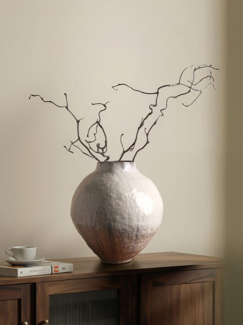 Wabiv pure joy minimalist elegant white ceramic vessel for modern homes