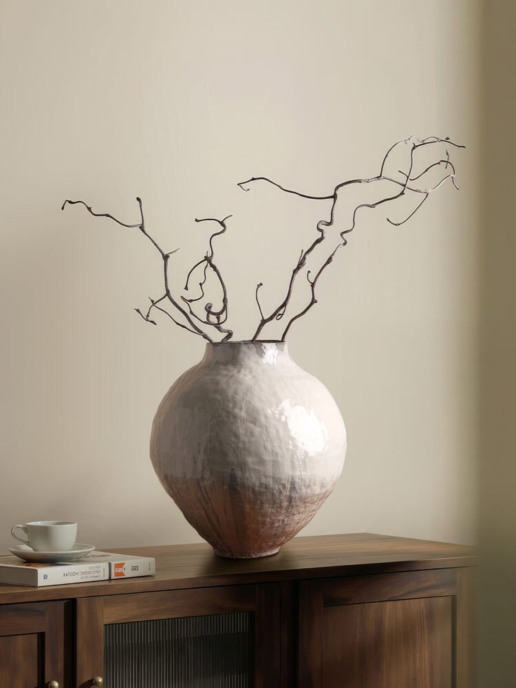 Wabiv pure joy minimalist elegant white ceramic vessel for modern homes