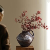 Wabiv vintage rustic textured pottery vessel for earthy wabi-sabi aesthetic