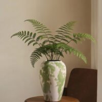 Wabiv deep green Wizard of Oz inspired rustic ceramic vase for organic styling