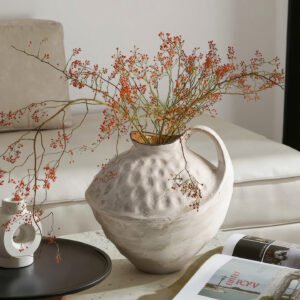 Wabiv creative snow wave textured single-handled ceramic vase