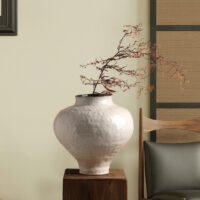 Wabiv pure joy minimalist elegant white ceramic vessel for modern homes