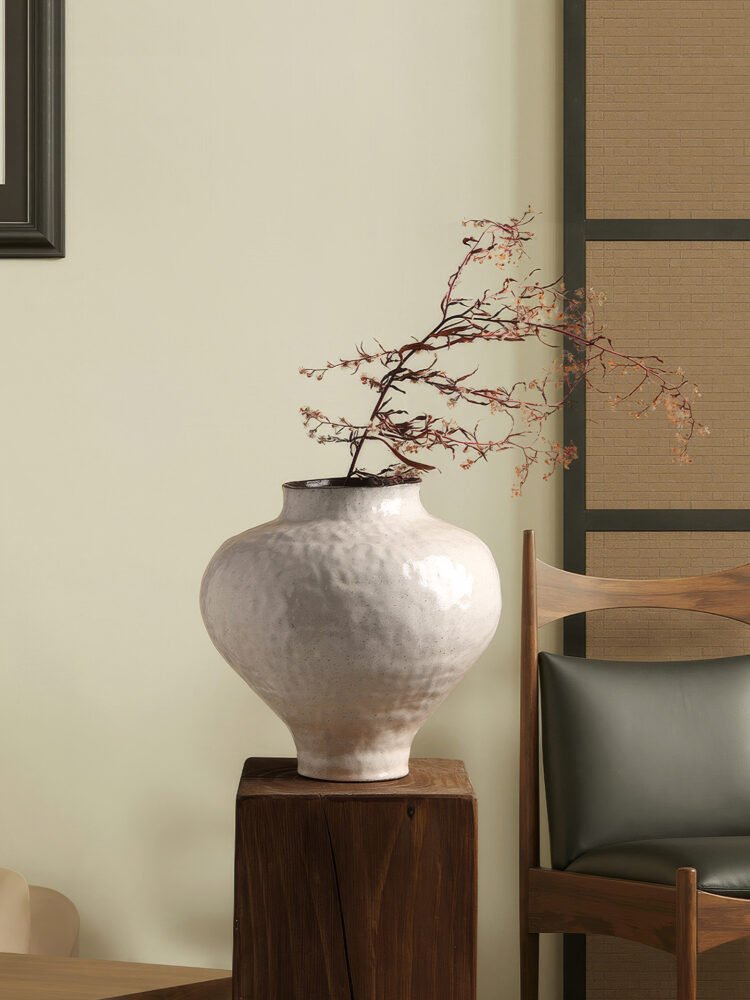 Wabiv pure joy minimalist elegant white ceramic vessel for modern homes