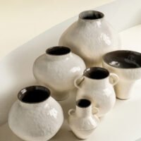 Wabiv pure joy minimalist elegant white ceramic vessel for modern homes