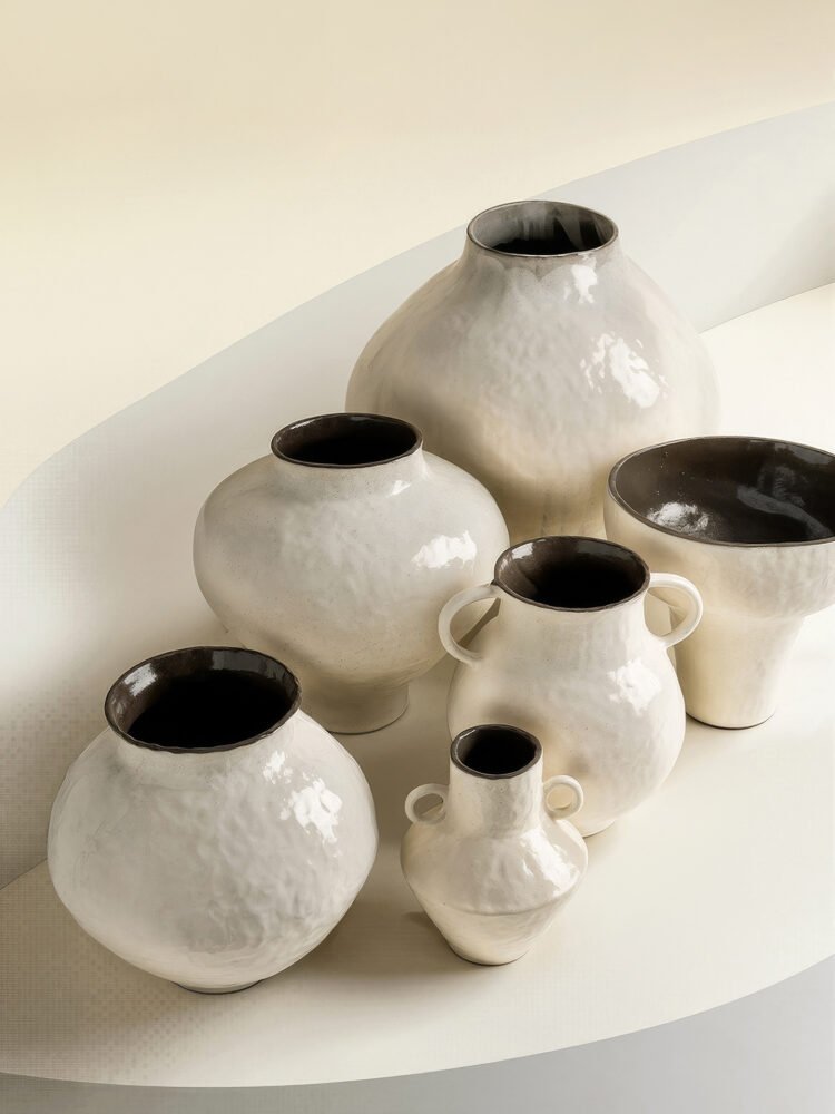 Wabiv pure joy minimalist elegant white ceramic vessel for modern homes