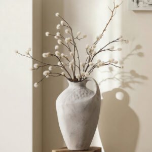Wabiv creative snow wave textured single-handled ceramic vase