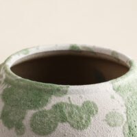 Wabiv deep green Wizard of Oz inspired rustic ceramic vase for organic styling