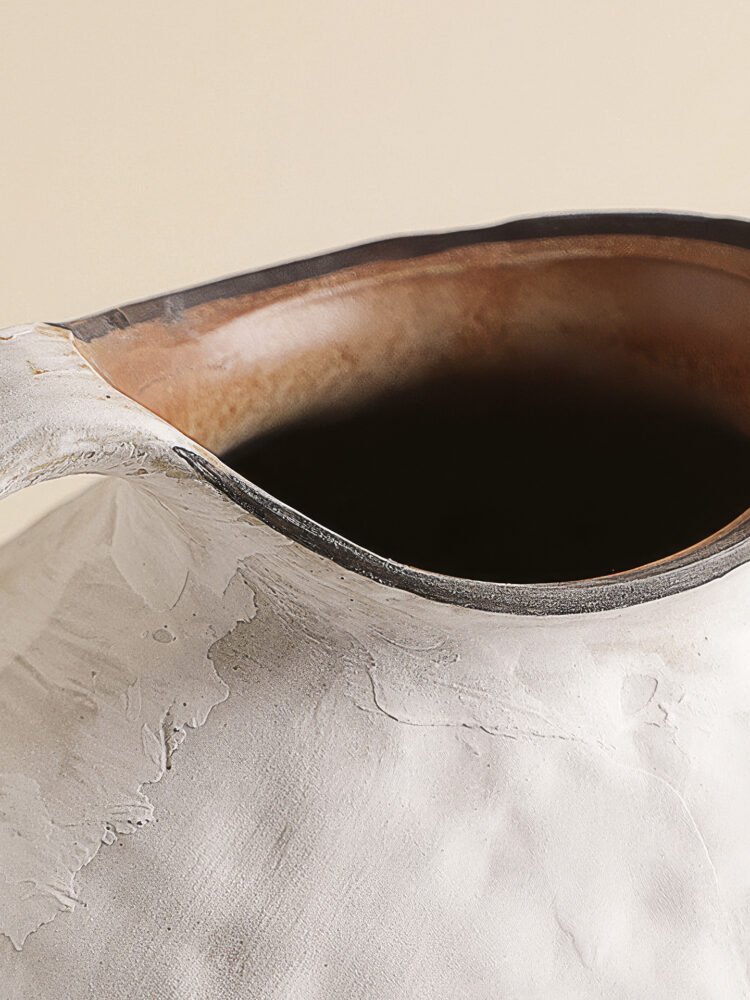 Wabiv creative snow wave textured single-handled ceramic vase