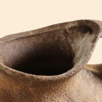Wabiv traditional wabi-sabi style rustic ceramic flower vase with organic shape