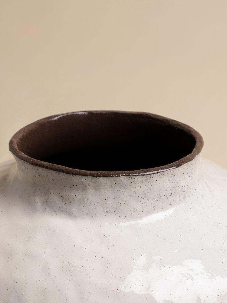 Wabiv pure joy minimalist elegant white ceramic vessel for modern homes