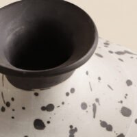 Wabiv artistic withered ink abstract ceramic vessel for contemporary decor