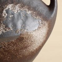Wabiv vintage rustic textured pottery vessel for earthy wabi-sabi aesthetic