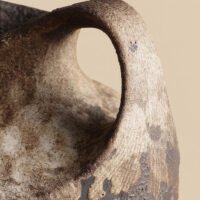 Wabiv dry-glazed earthy ceramic flower vessel with textured natural finish