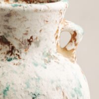 Elegant blue-and-white porcelain vase with misty abstract ink wash pattern
