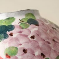 Wabiv gentle spring dawn glazed floral ceramic vessel for living room