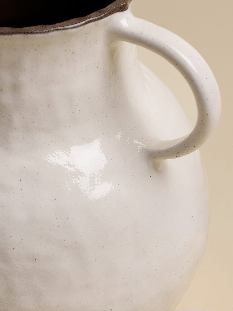 Wabiv pure joy minimalist elegant white ceramic vessel for modern homes