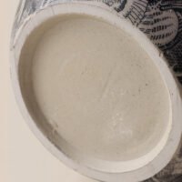Wabiv aesthetic shell-patterned ceramic vessel for minimalist neutral home styling
