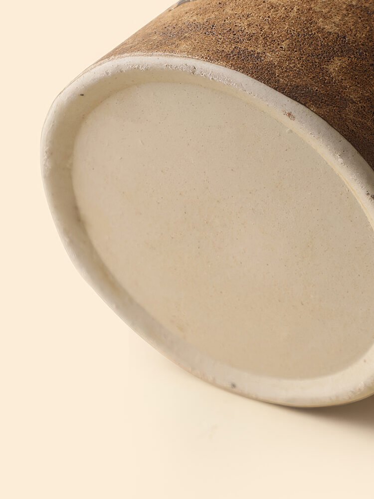 Wabiv traditional wabi-sabi style rustic ceramic flower vase with organic shape