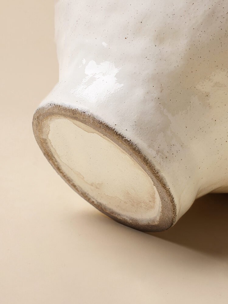 Wabiv pure joy minimalist elegant white ceramic vessel for modern homes