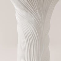Wabi-sabi style architectural cloud pleated ceramic vase for living room decoration